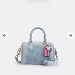 SOLD Coach Denim Mini Rowan w/ charms. - NWT